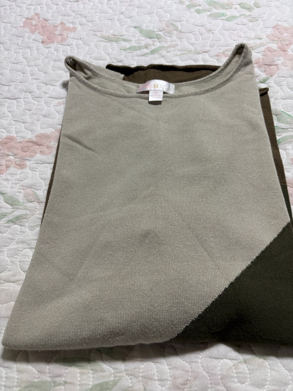 Kim Gravel Olive-Tone Knit Crewneck Tank